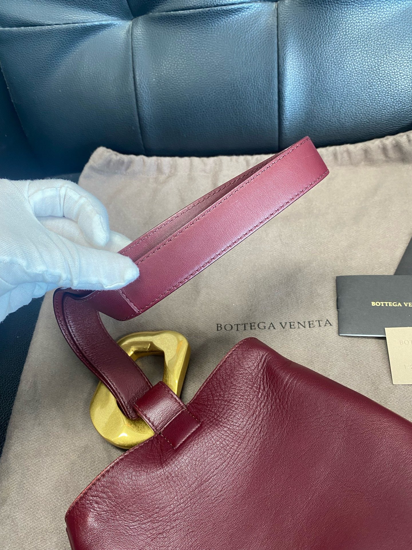 Bottega Veneta - Drop - Leather - Burgundy - (small)