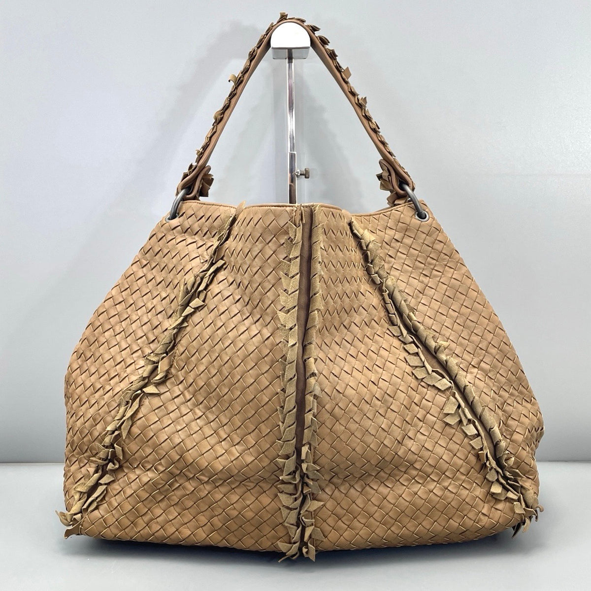 Bottega Veneta - Fringed Woven Tote Bag - Leather - Brown - (large)