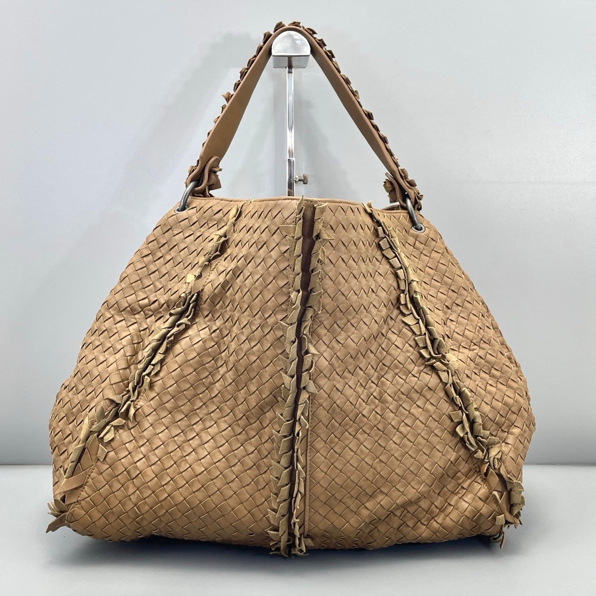 Bottega Veneta - Fringed Woven Tote Bag - Leather - Brown - (large)