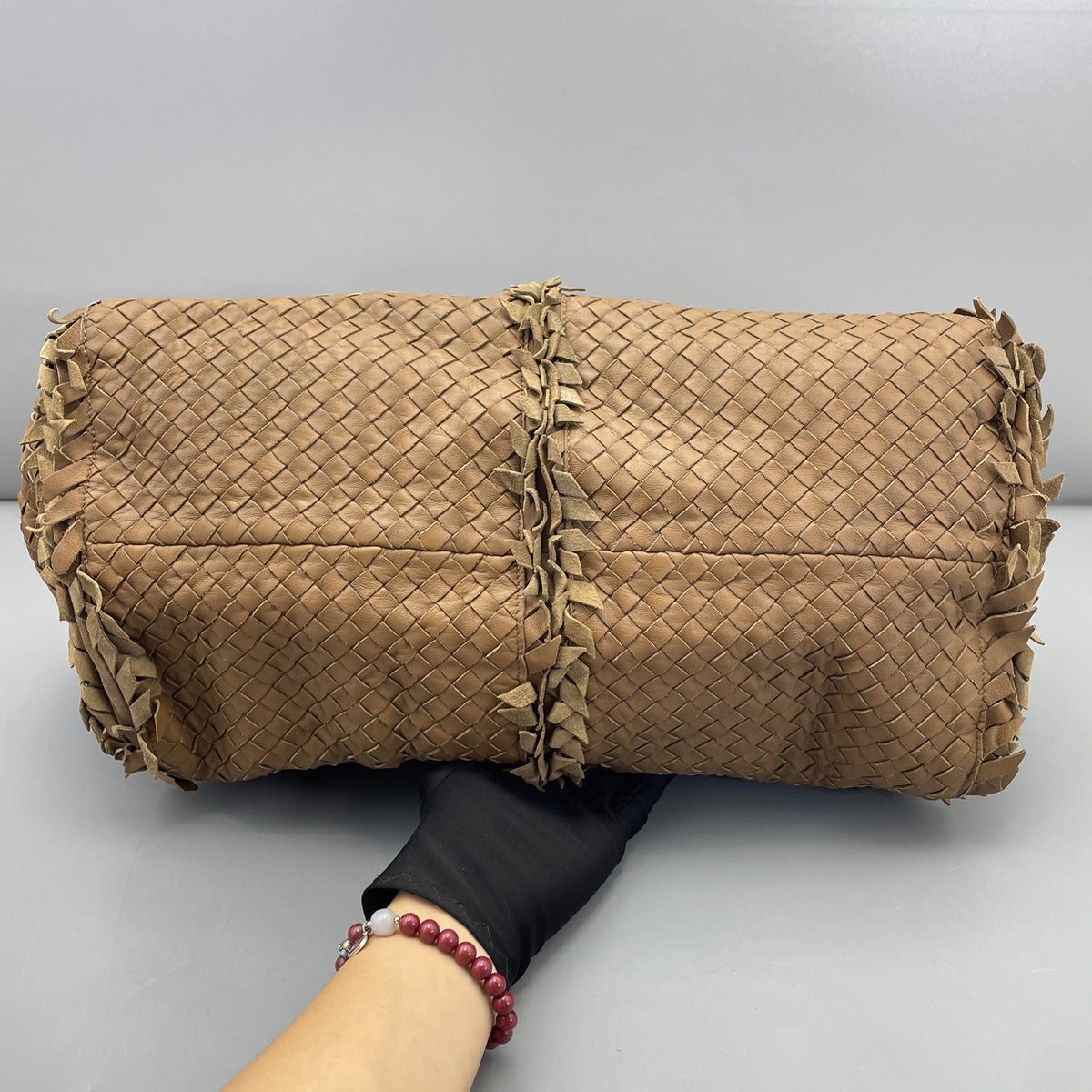 Bottega Veneta - Fringed Woven Tote Bag - Leather - Brown - (large)