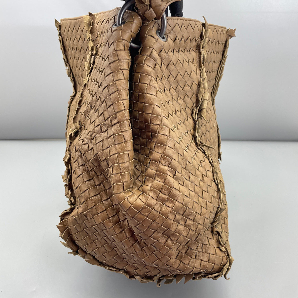 Bottega Veneta - Fringed Woven Tote Bag - Leather - Brown - (large)