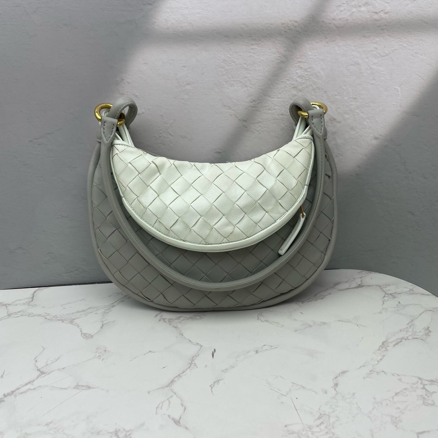 Bottega Veneta - Gemelli - Leather - Grey - (medium)