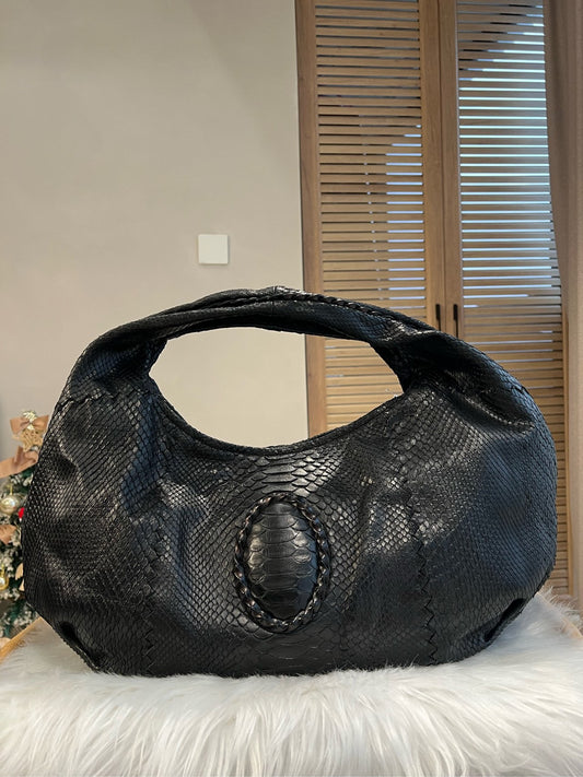 Bottega Veneta - Hobo Bag - Exotic leathers - Python - Black - (medium)