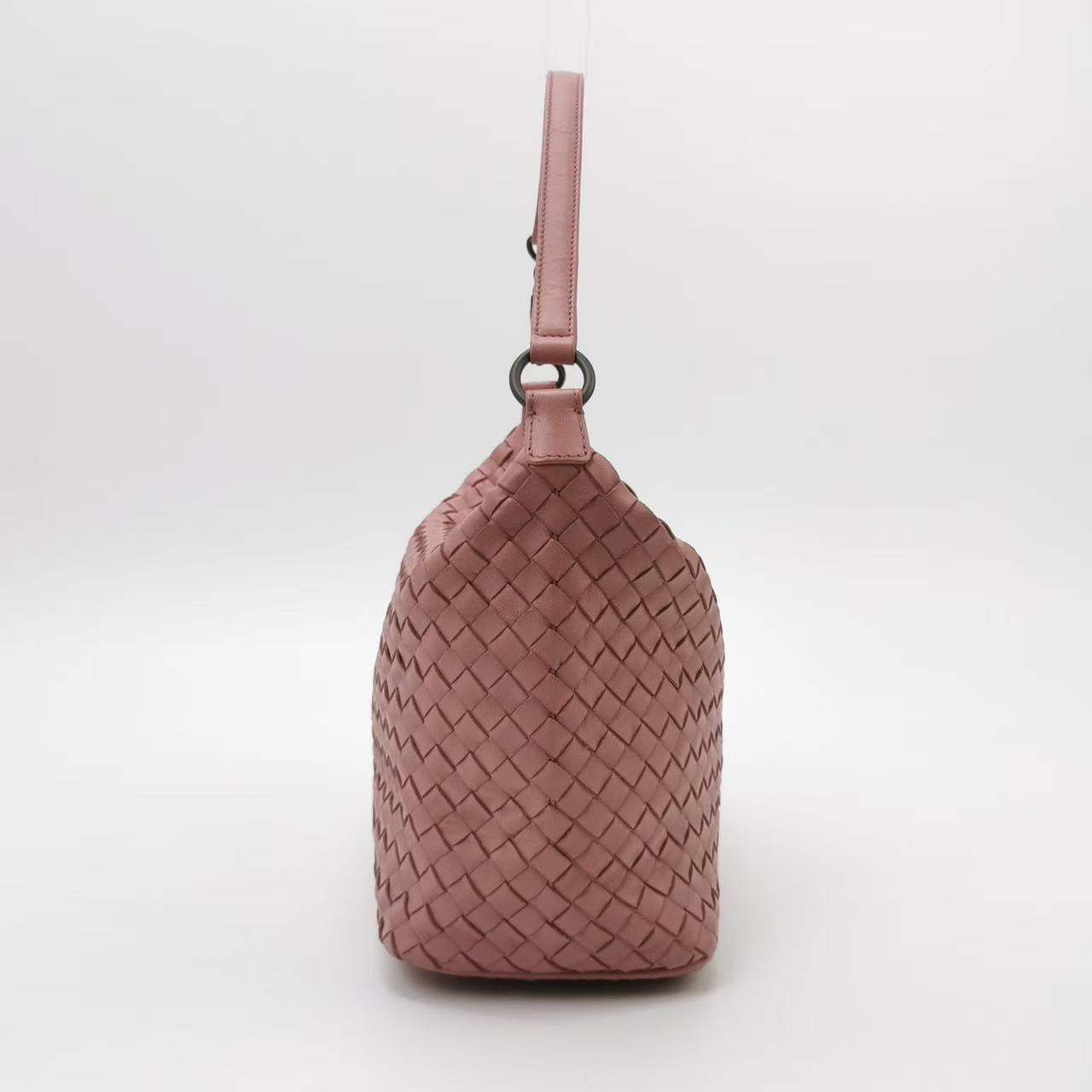Bottega Veneta - Hobo Bag - Lambskin leather - Pink - (Medium)