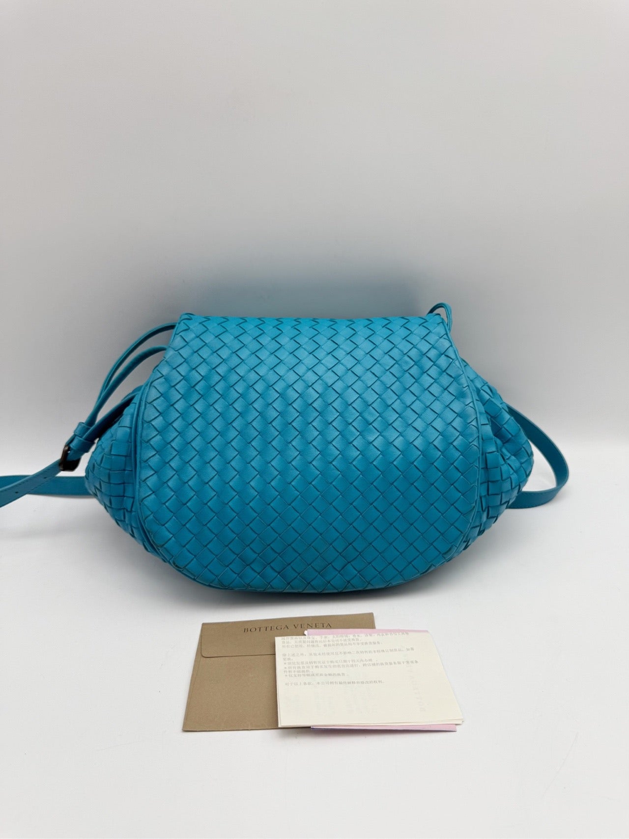 Bottega Veneta - Intrecciato Crossbody - Leather - Blue - (mini)