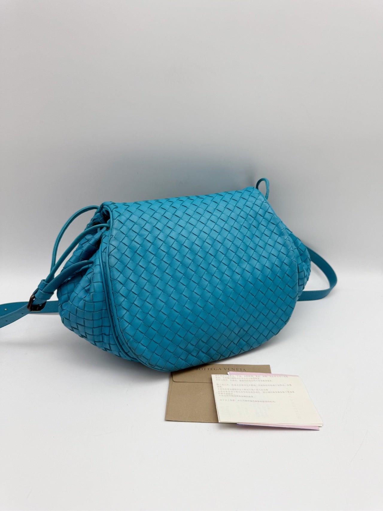 Bottega Veneta - Intrecciato Crossbody - Leather - Blue - (mini)