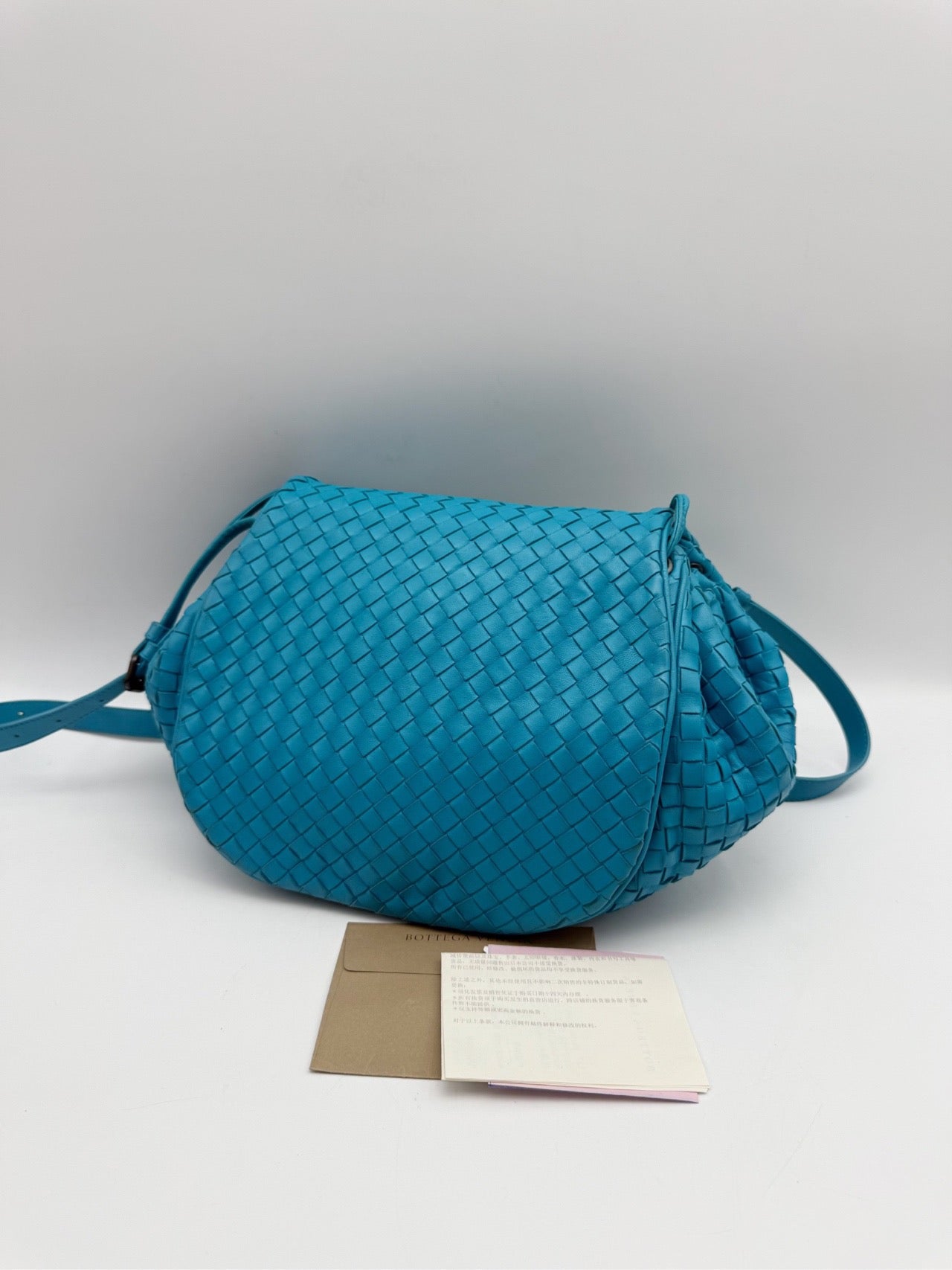 Bottega Veneta - Intrecciato Crossbody - Leather - Blue - (mini)