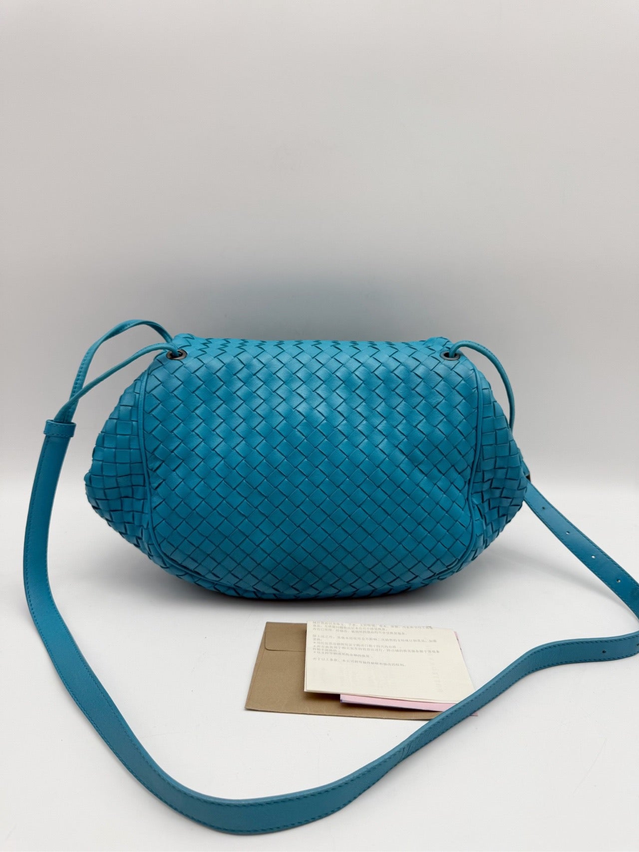 Bottega Veneta - Intrecciato Crossbody - Leather - Blue - (mini)