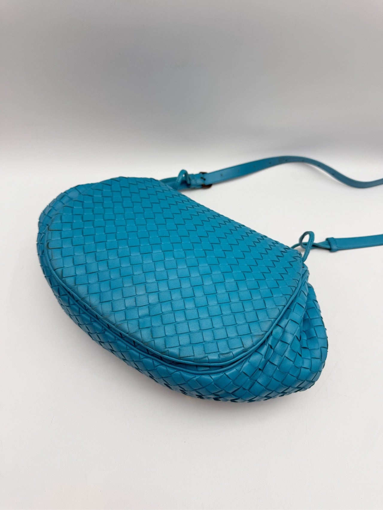 Bottega Veneta - Intrecciato Crossbody - Leather - Blue - (mini)