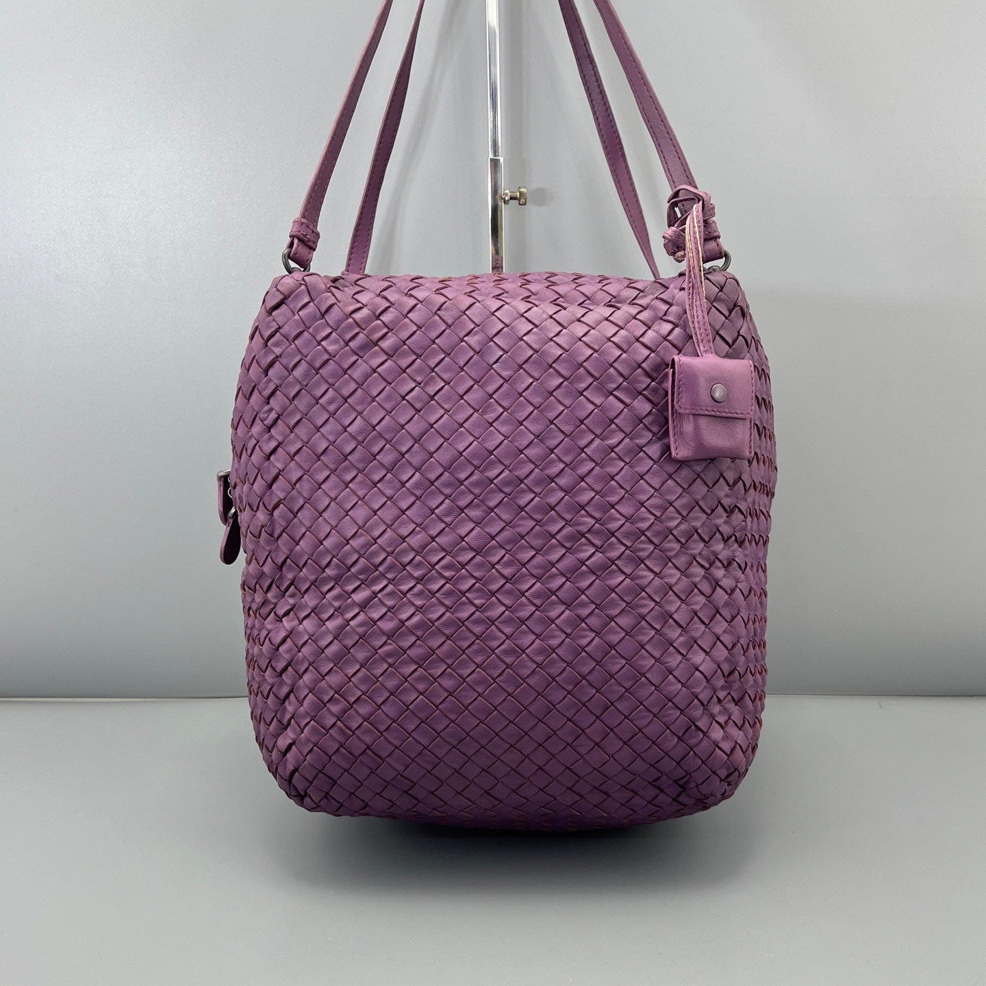 Bottega Veneta - Intrecciato Cube Bag - Leather - Purple - (Medium)
