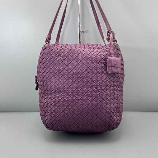 Bottega Veneta - Intrecciato Cube Bag - Leather - Purple - (Medium)