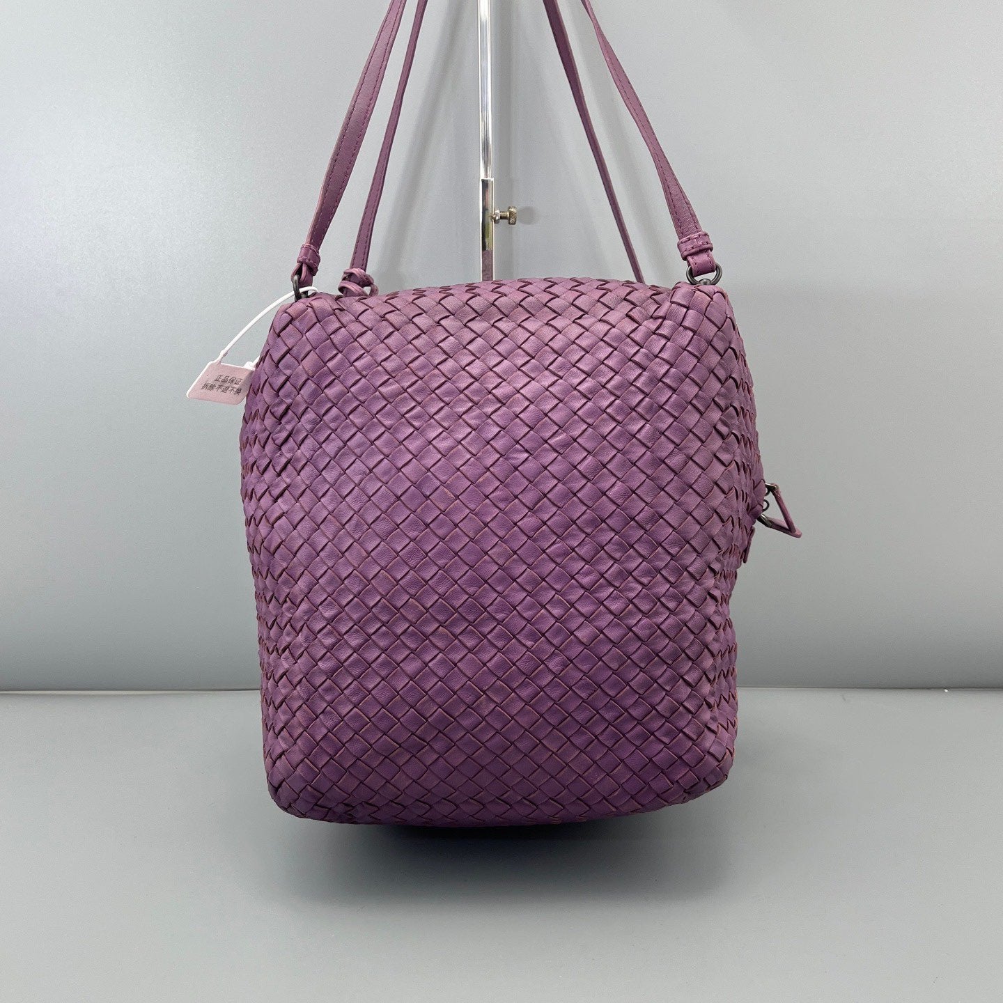 Bottega Veneta - Intrecciato Cube Bag - Leather - Purple - (Medium)