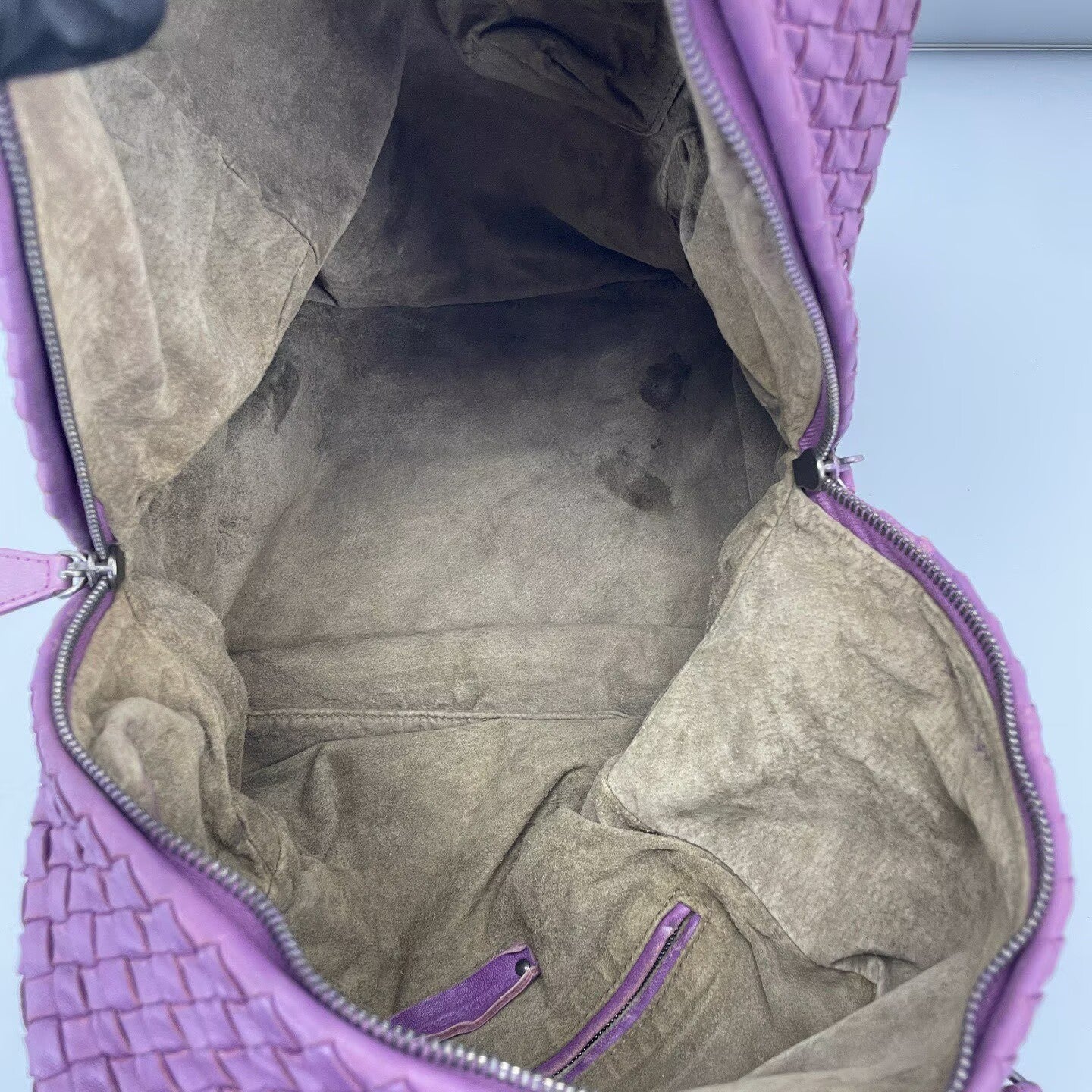 Bottega Veneta - Intrecciato Cube Bag - Leather - Purple - (Medium)