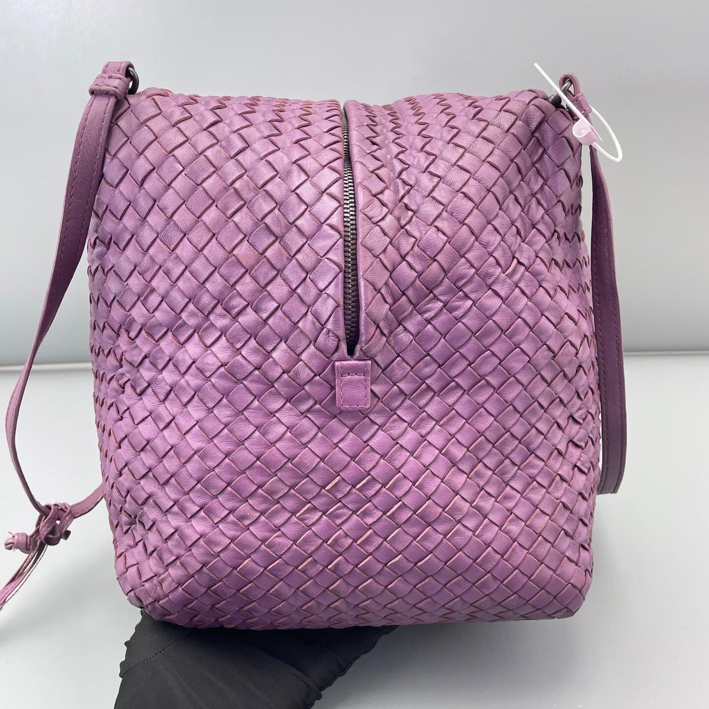 Bottega Veneta - Intrecciato Cube Bag - Leather - Purple - (Medium)