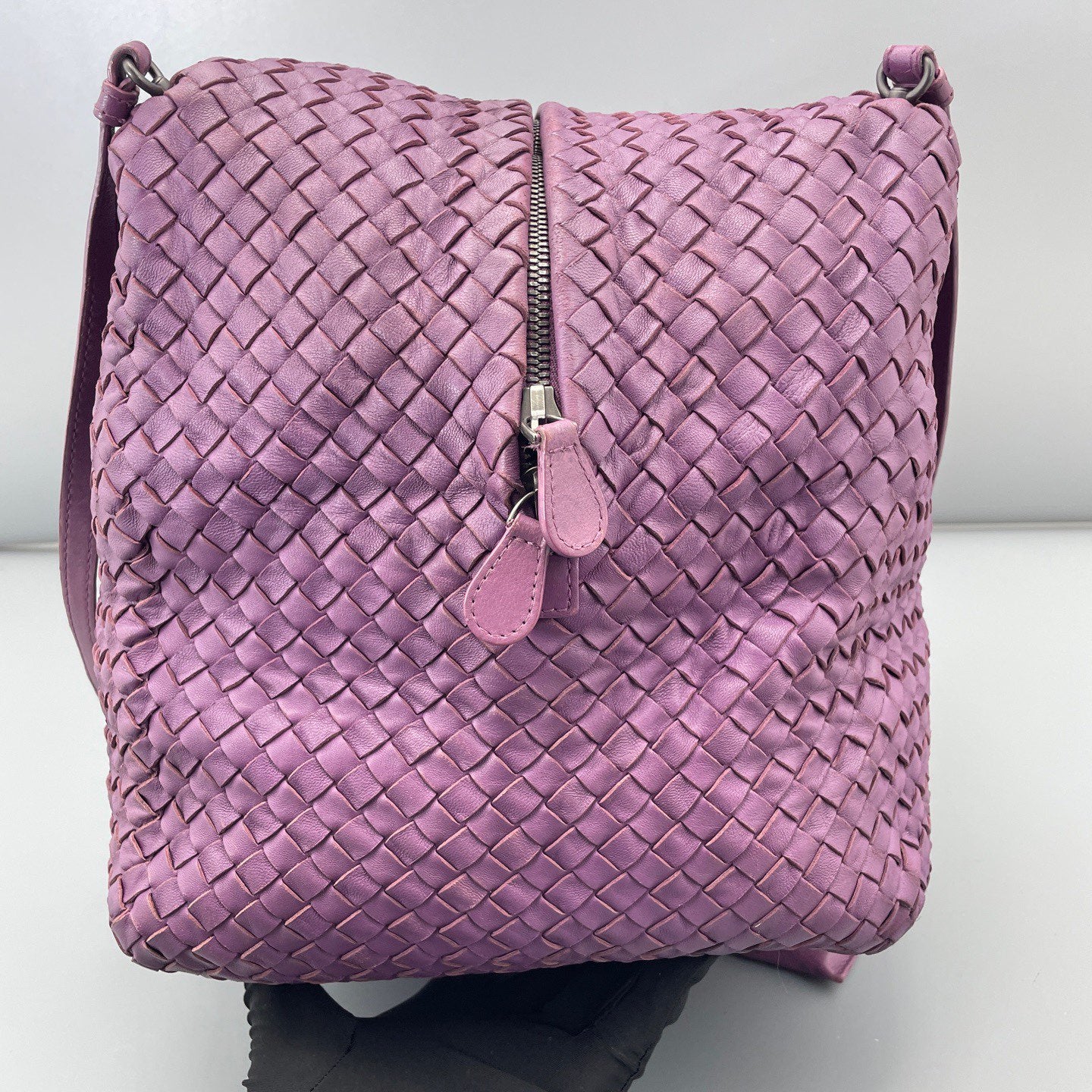 Bottega Veneta - Intrecciato Cube Bag - Leather - Purple - (Medium)