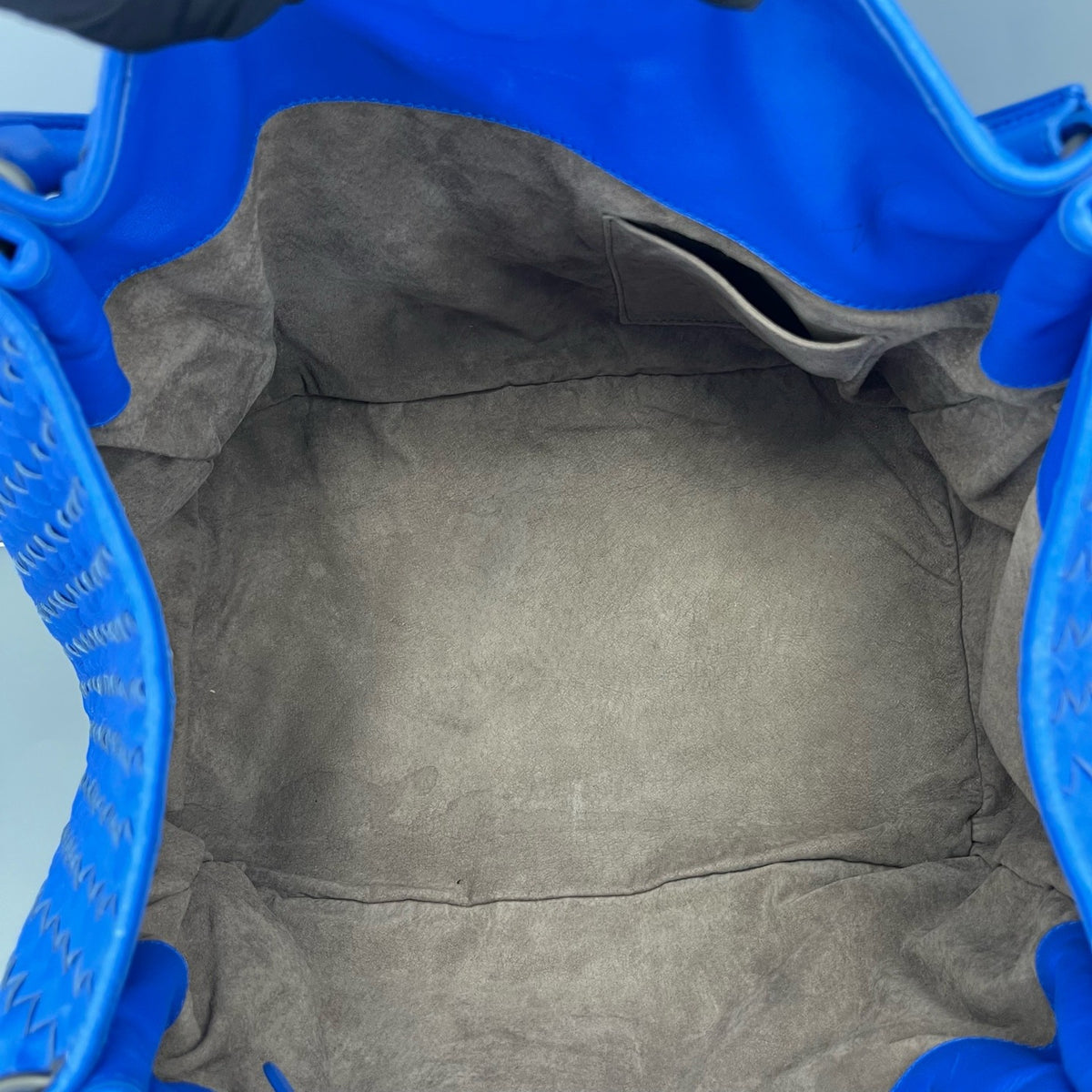 Bottega Veneta - Intrecciato Double Bridge Tote - Leather - Blue - (medium)