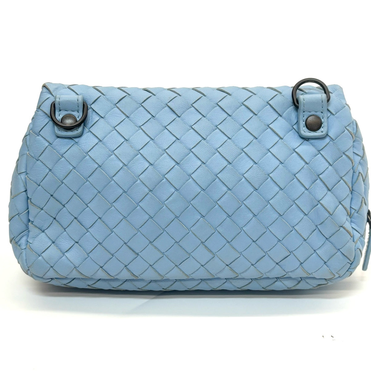 Bottega Veneta - Intrecciato Flap Chain Bag - Leather - Blue - (medium)