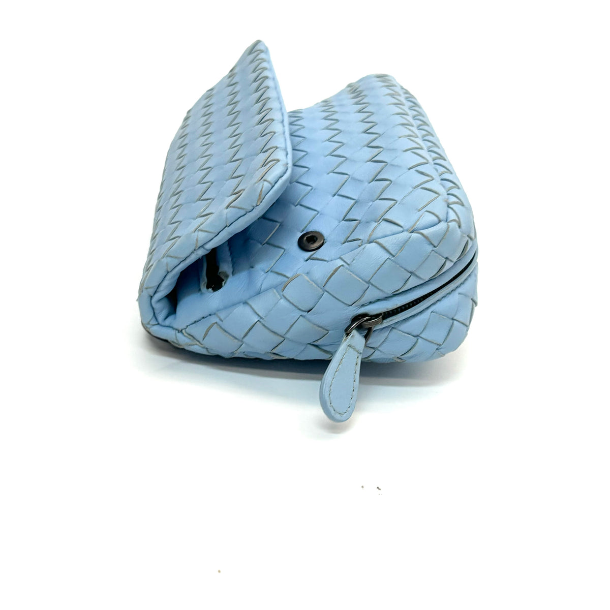 Bottega Veneta - Intrecciato Flap Chain Bag - Leather - Blue - (medium)