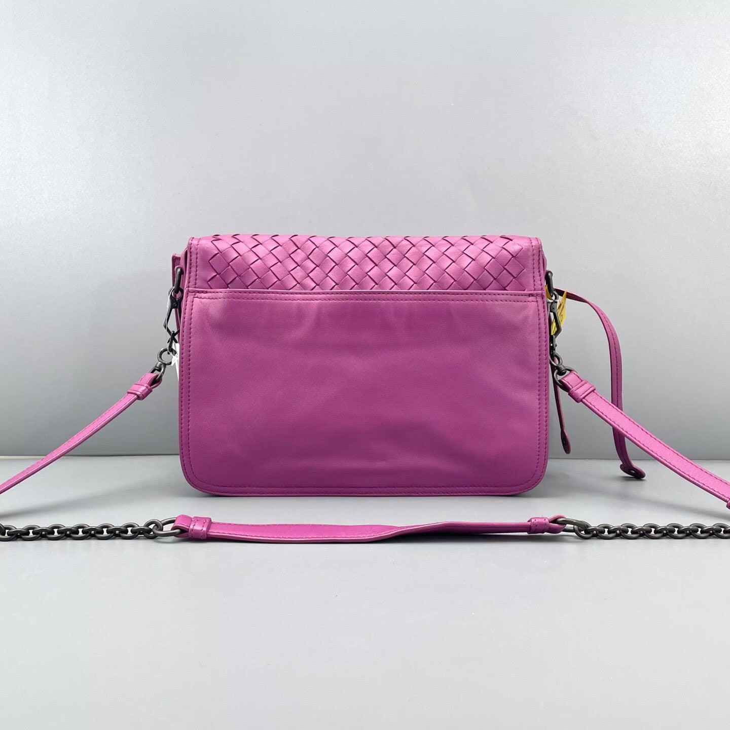 Bottega Veneta - Intrecciato Flap Crossbody - Leather - Purple - (Small)