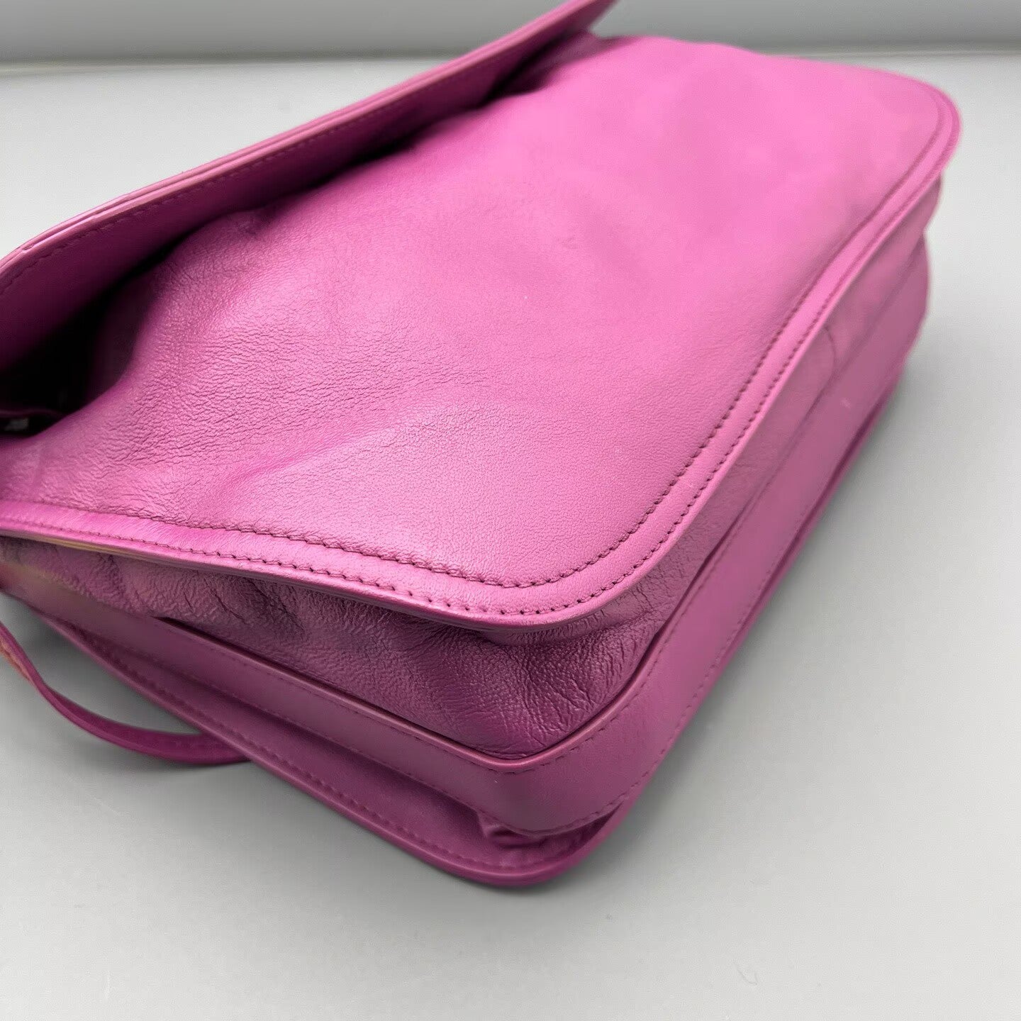 Bottega Veneta - Intrecciato Flap Crossbody - Leather - Purple - (Small)
