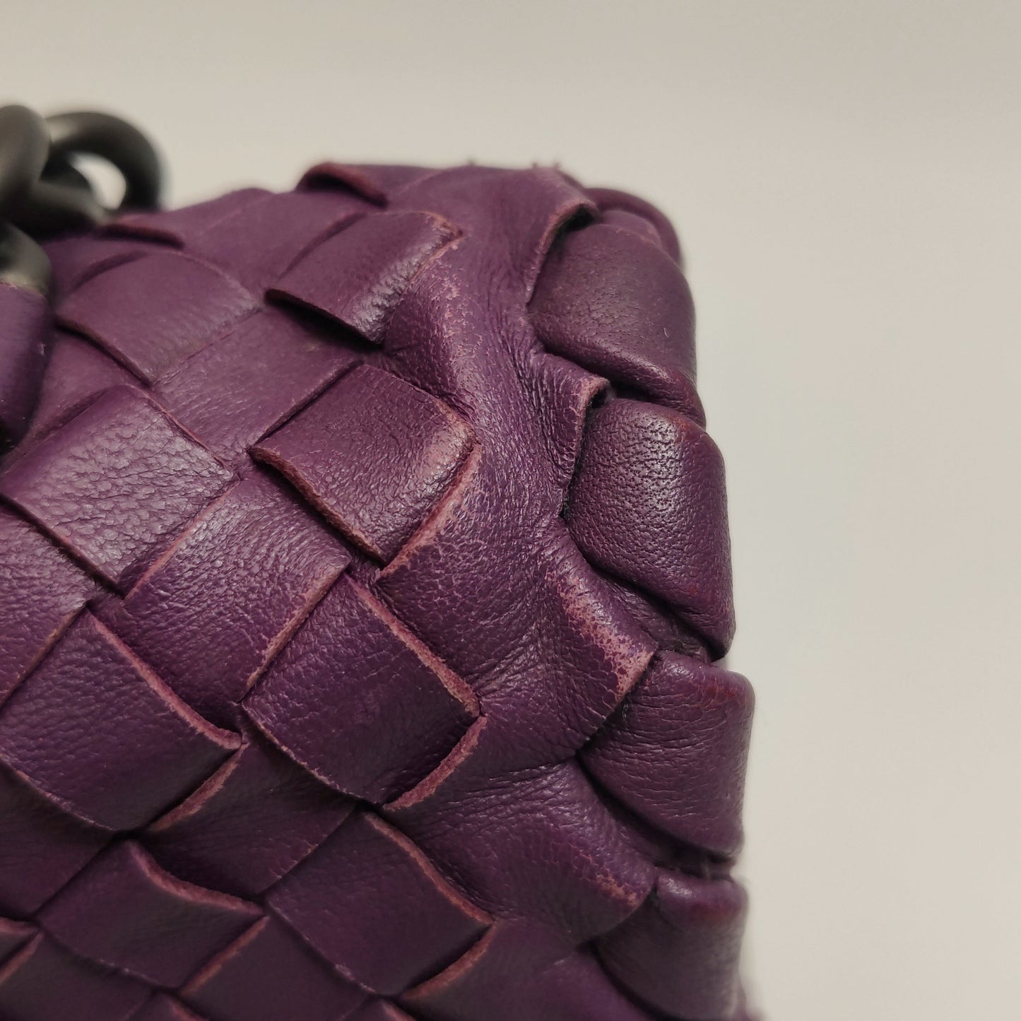 Bottega Veneta - Intrecciato Flap Shoulder Bag - Leather - Plum - (medium)