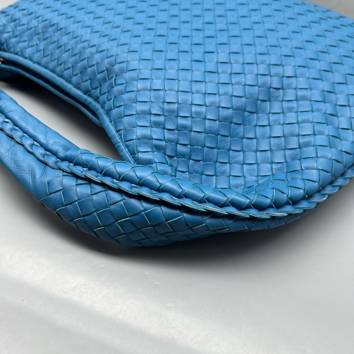 Bottega Veneta - Intrecciato Hobo Bag - Leather - Blue - (large)