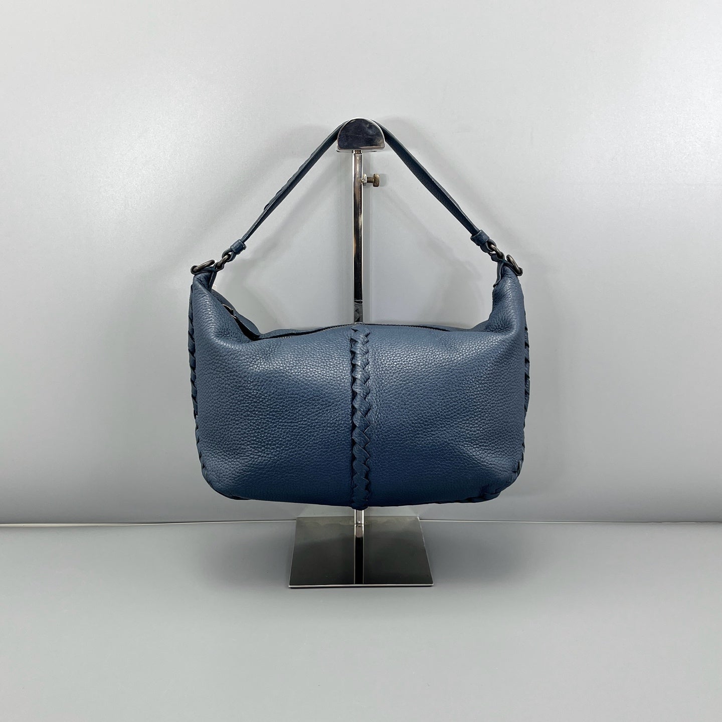 Bottega Veneta - Intrecciato Hobo Bag - Leather - Blue - (Small)