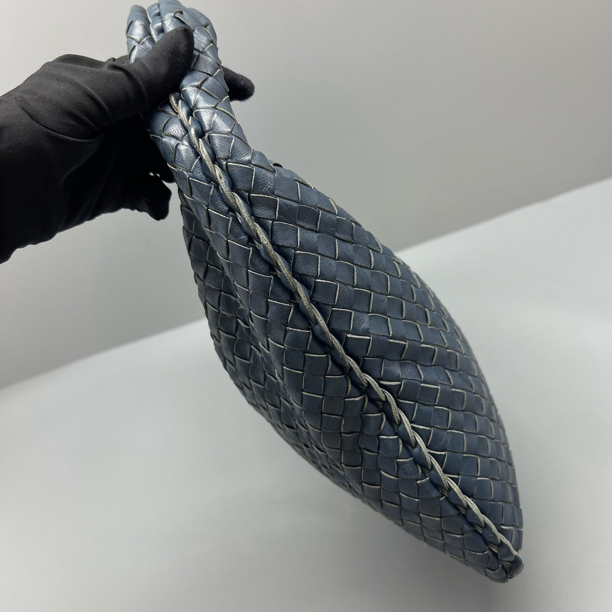 Bottega Veneta - Intrecciato Hobo - Leather - Blue - (medium)