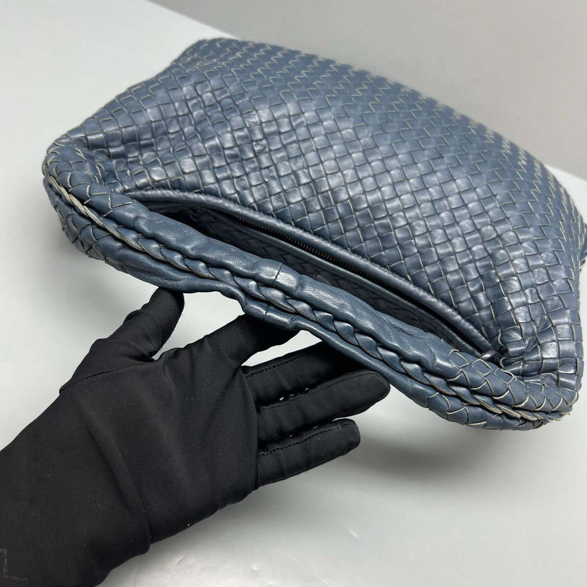 Bottega Veneta - Intrecciato Hobo - Leather - Blue - (medium)