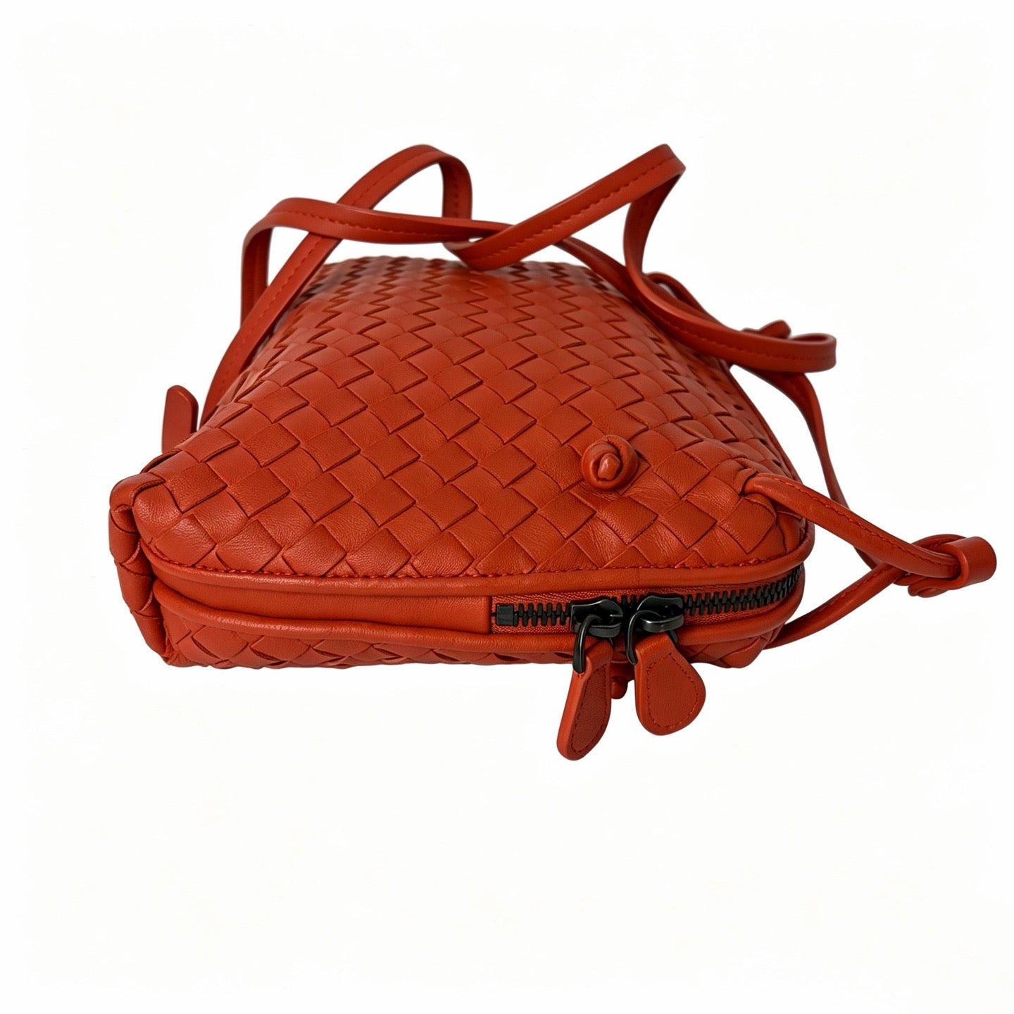 Bottega Veneta - Intrecciato - Leather - Orange - (small)