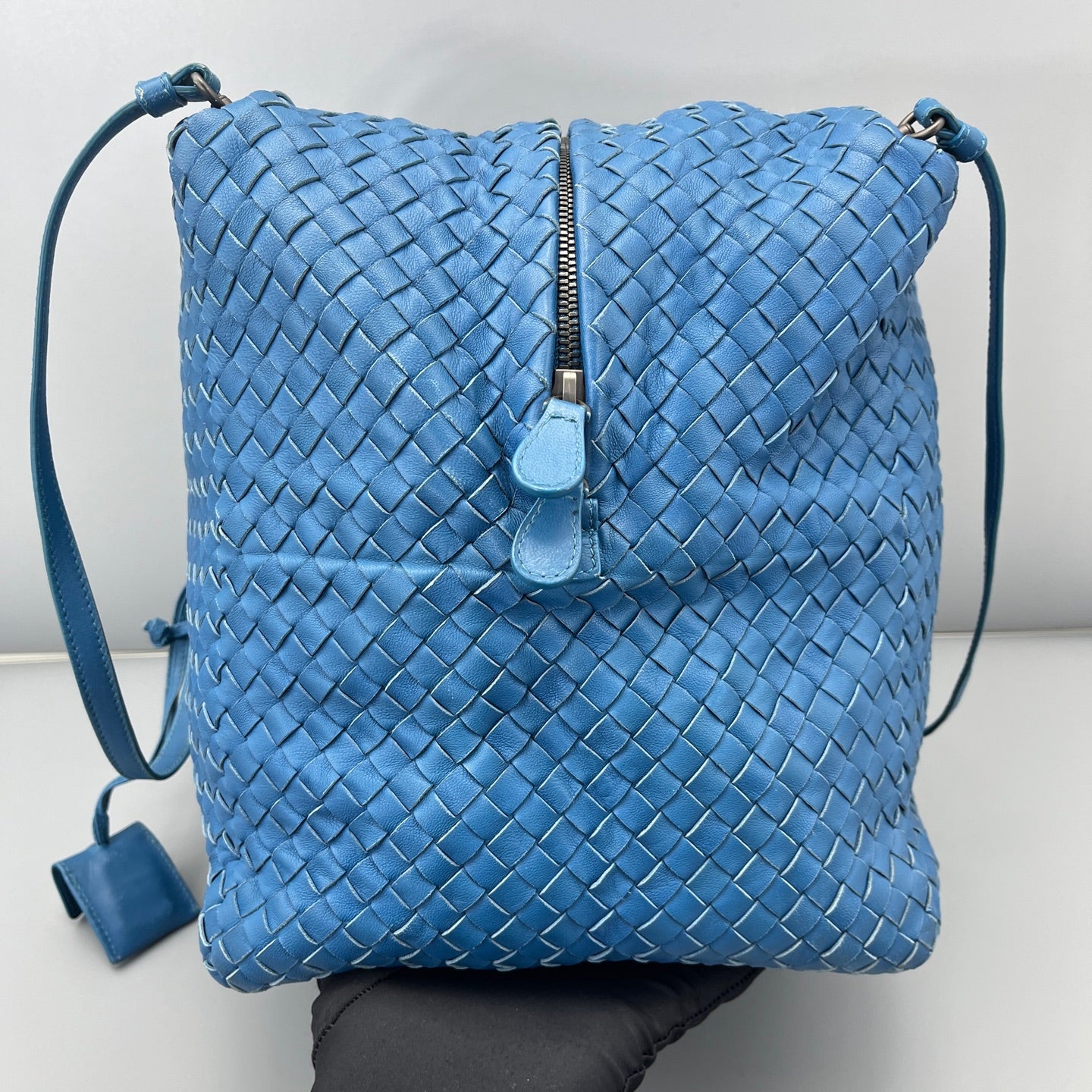 Bottega Veneta - Intrecciato Tote Bag - Lambskin leather - Blue - (medium)