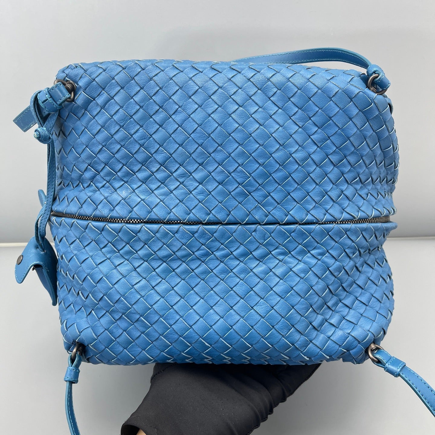 Bottega Veneta - Intrecciato Tote Bag - Lambskin leather - Blue - (medium)