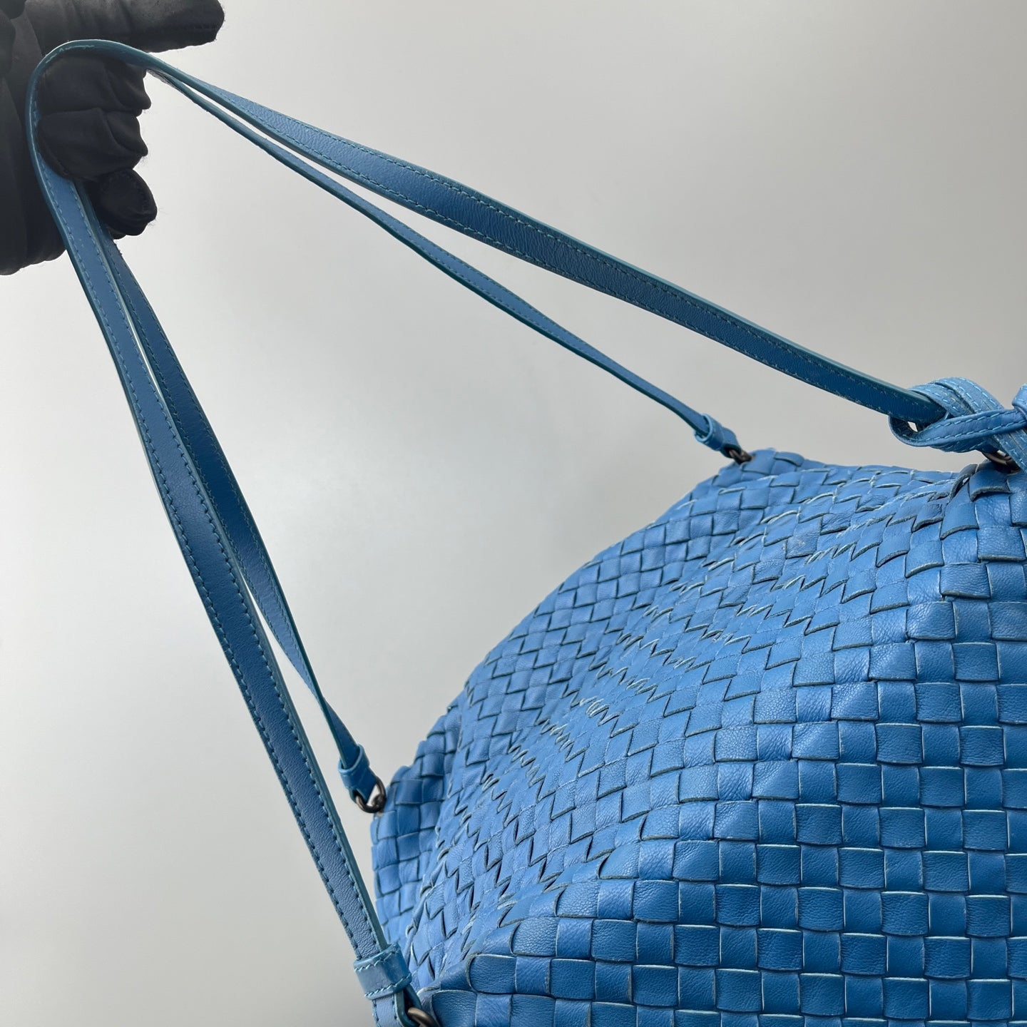 Bottega Veneta - Intrecciato Tote Bag - Lambskin leather - Blue - (medium)
