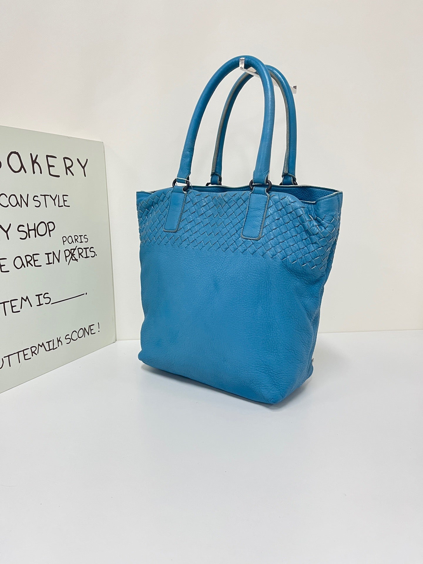 Bottega Veneta - Intrecciato Tote - Leather - Blue - (medium)