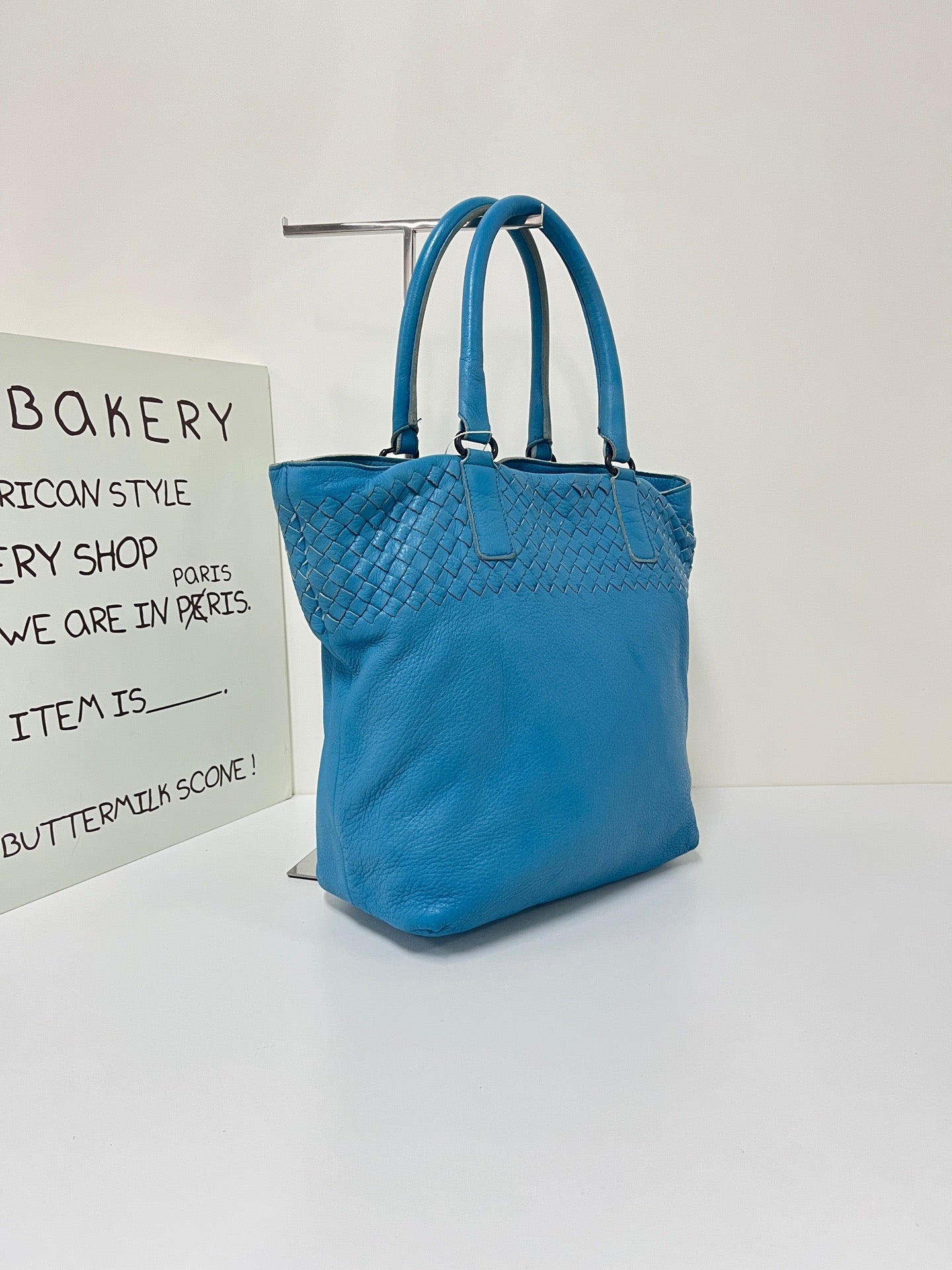Bottega Veneta - Intrecciato Tote - Leather - Blue - (medium)