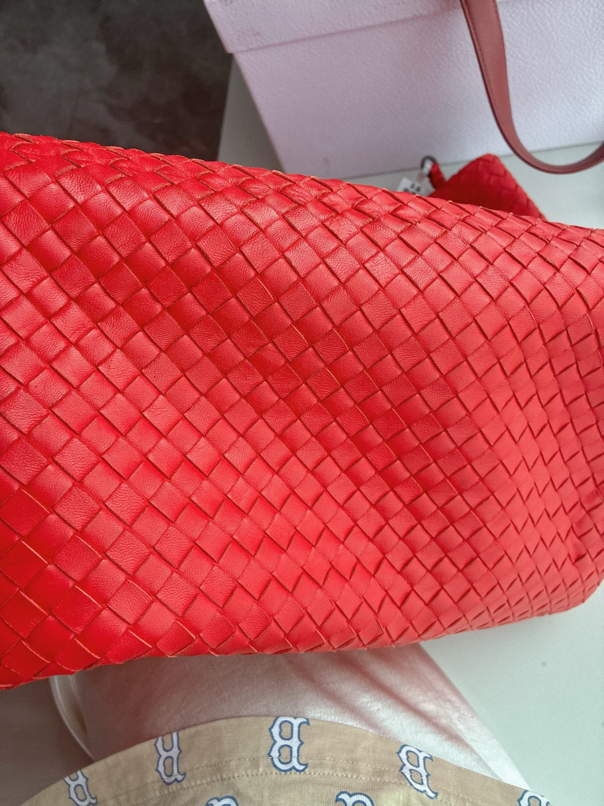 Bottega Veneta - Intrecciato Tote - Leather - Red - (large)