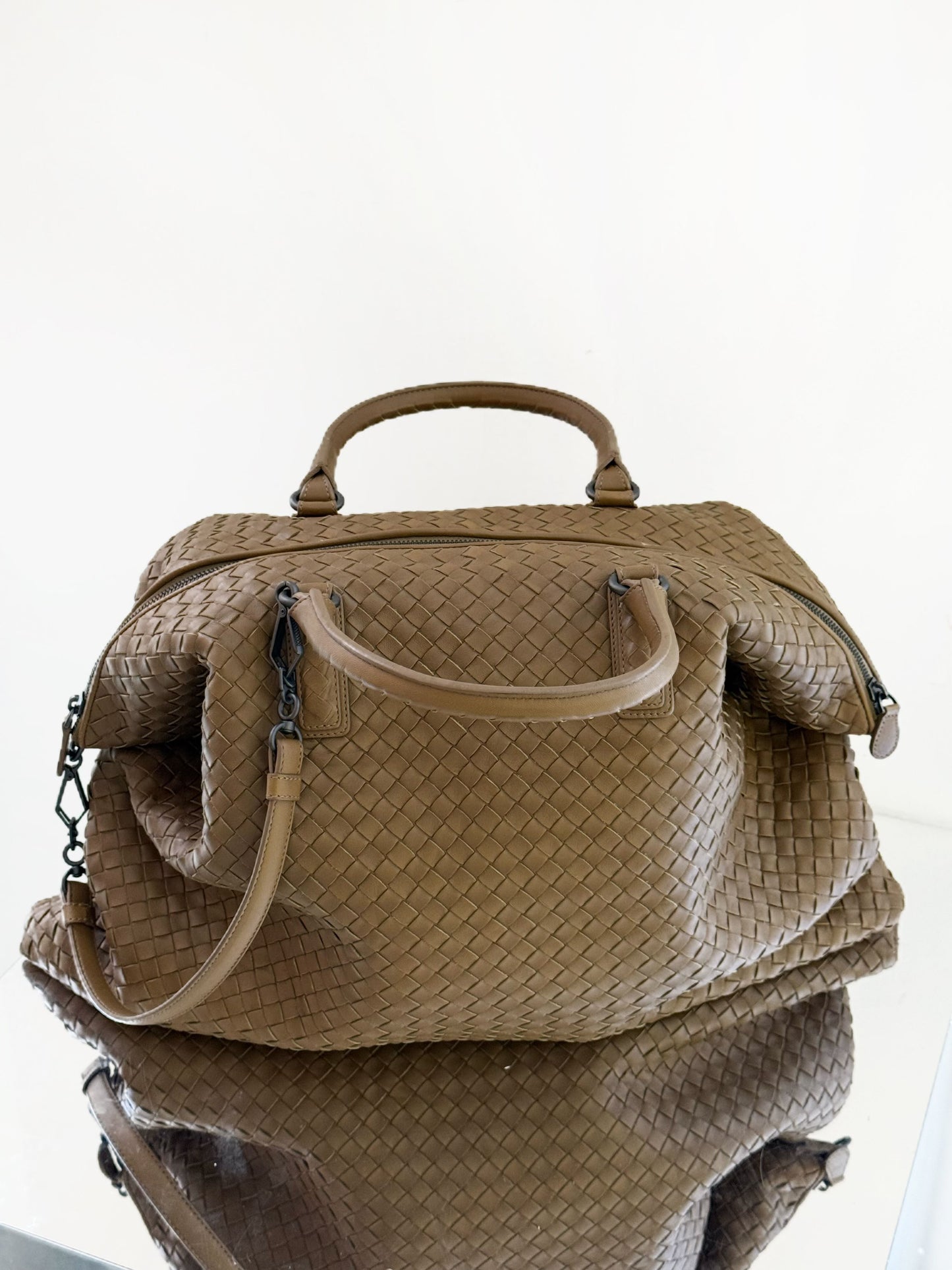 Bottega Veneta - Intrecciato Transformer Tote - Leather - Camel - (large)