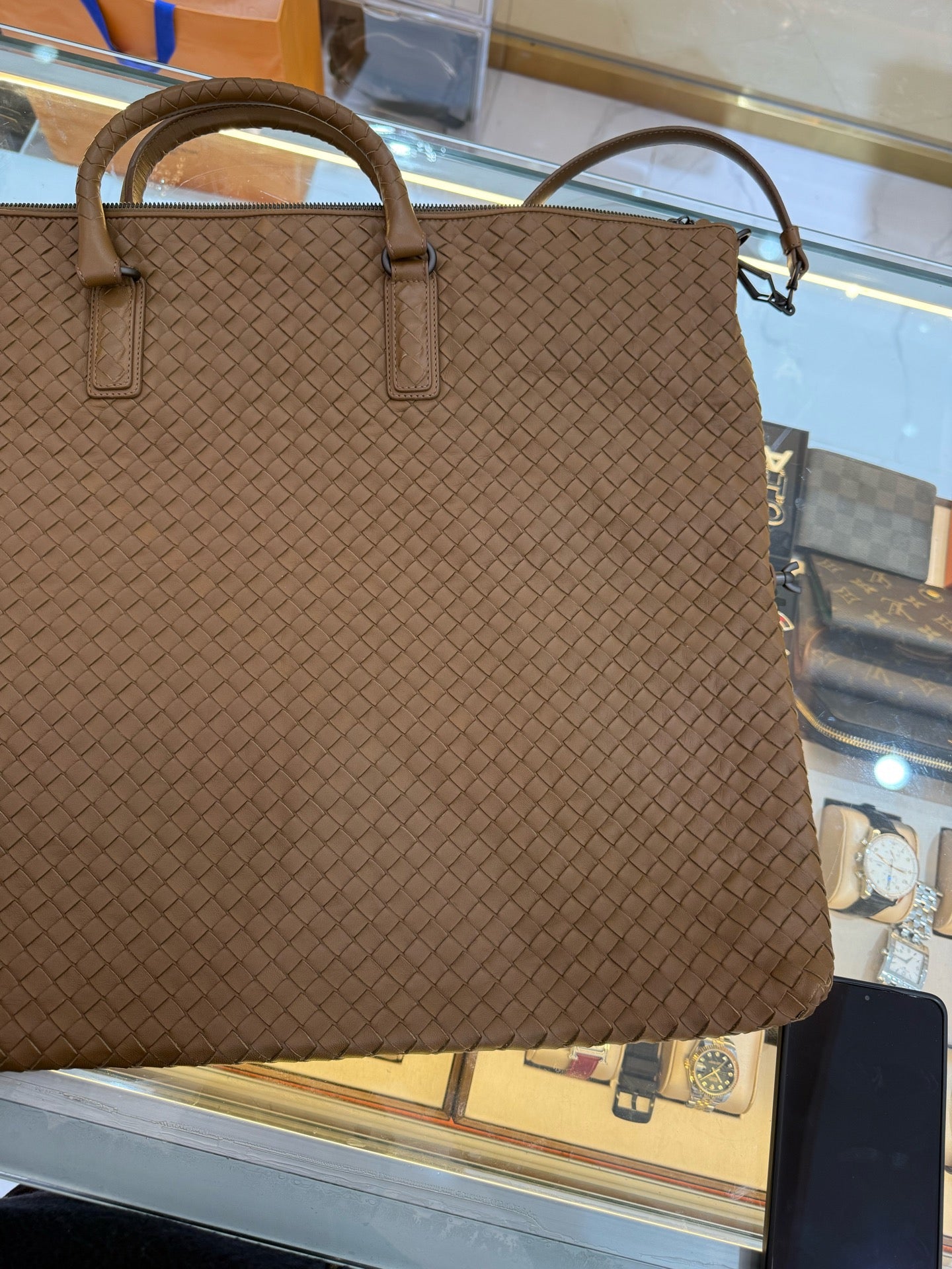 Bottega Veneta - Intrecciato Transformer Tote - Leather - Camel - (large)