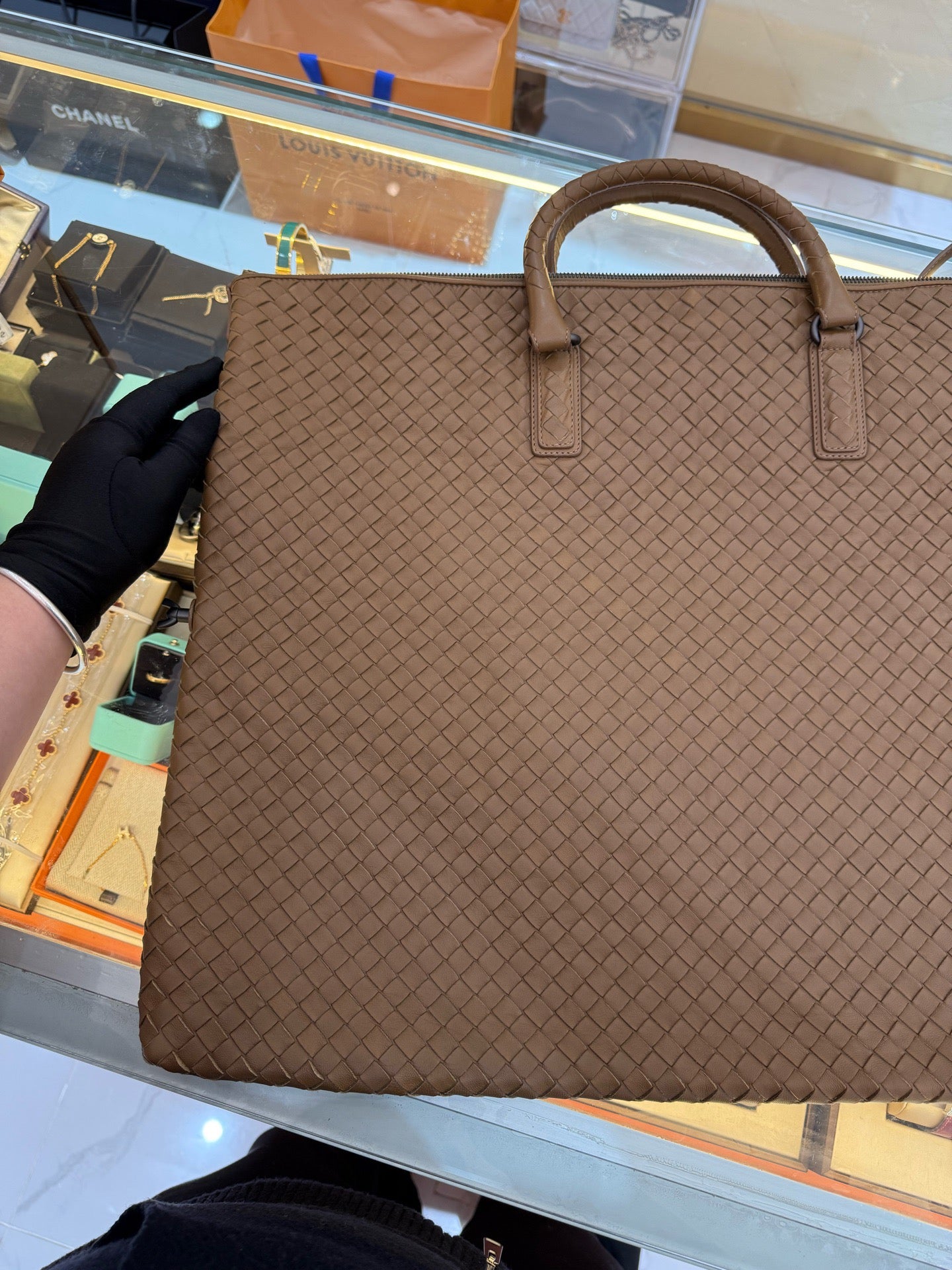 Bottega Veneta - Intrecciato Transformer Tote - Leather - Camel - (large)