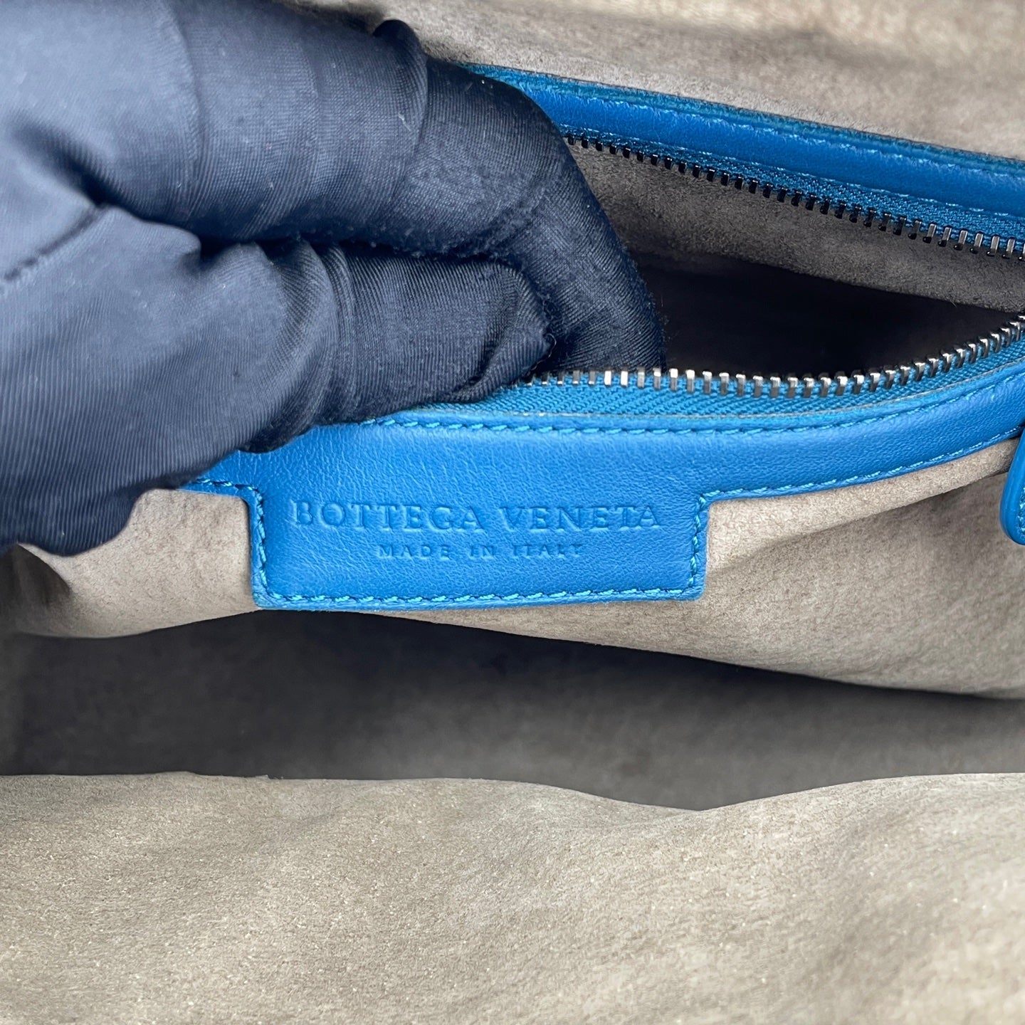 Bottega Veneta - Intrecciato Woven Tote - Leather - Blue - (Large)