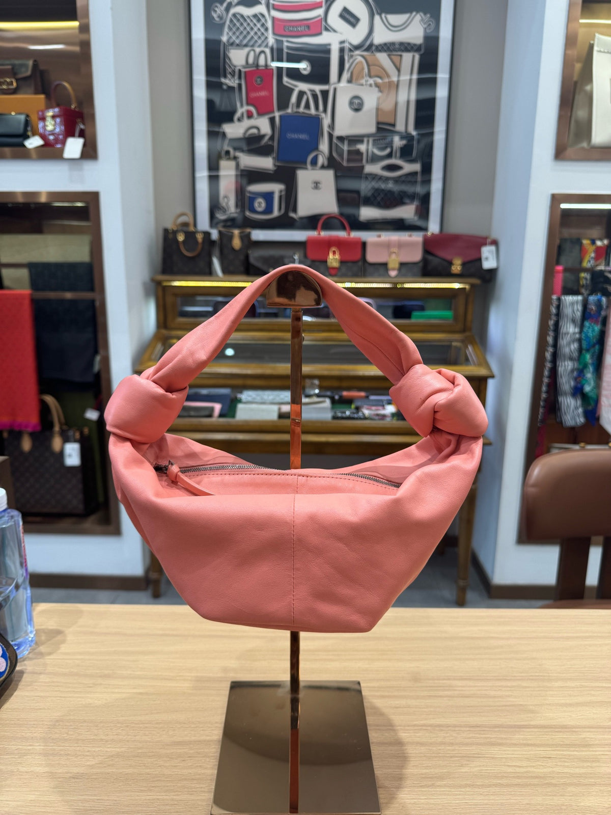 Bottega Veneta - Jodie Double Knot - Leather - Pink - (mini)