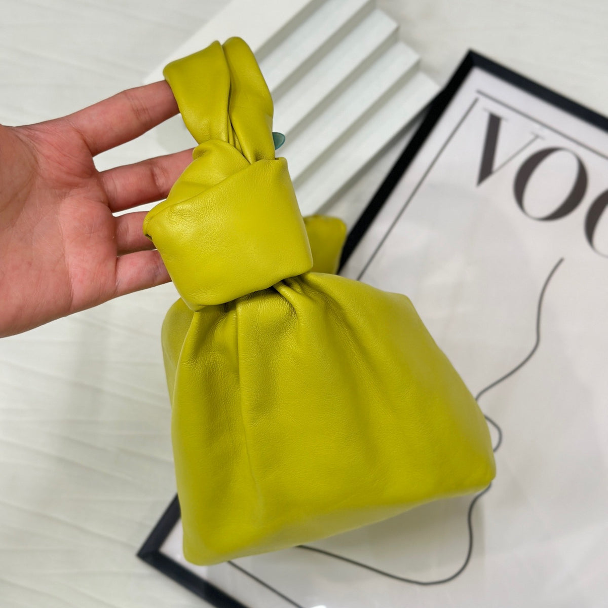 Bottega Veneta - Knot Double - Leather - Green - (Medium)
