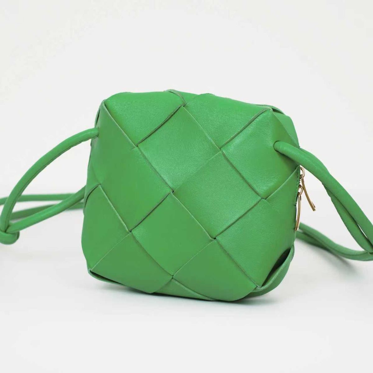 Bottega Veneta - Mini Square Crossbody Bag - Leather - Green - (mini)