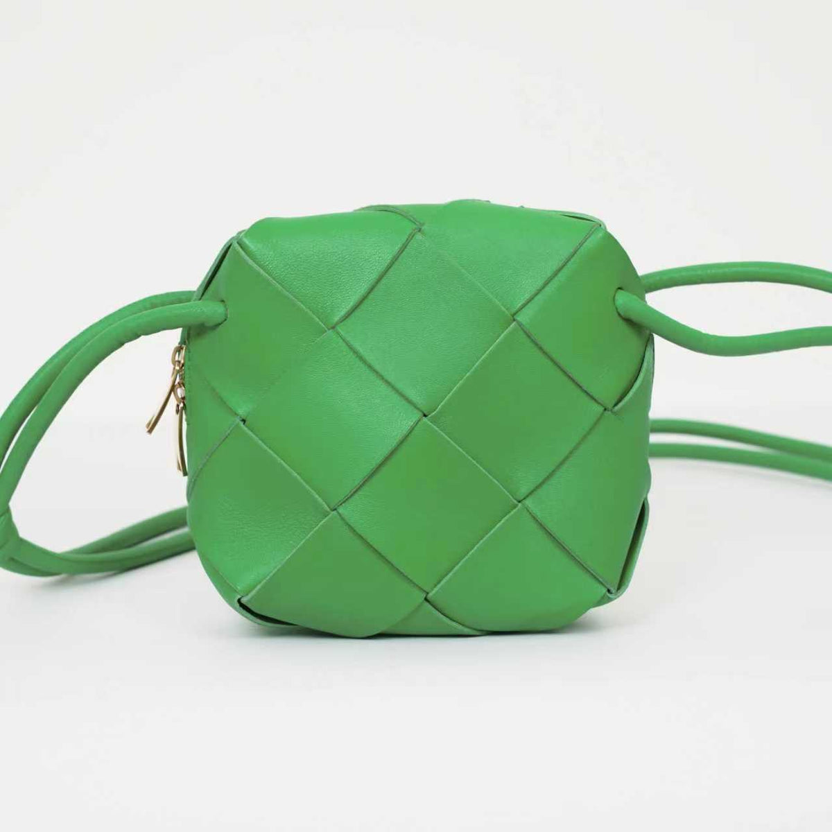 Bottega Veneta - Mini Square Crossbody Bag - Leather - Green - (mini)