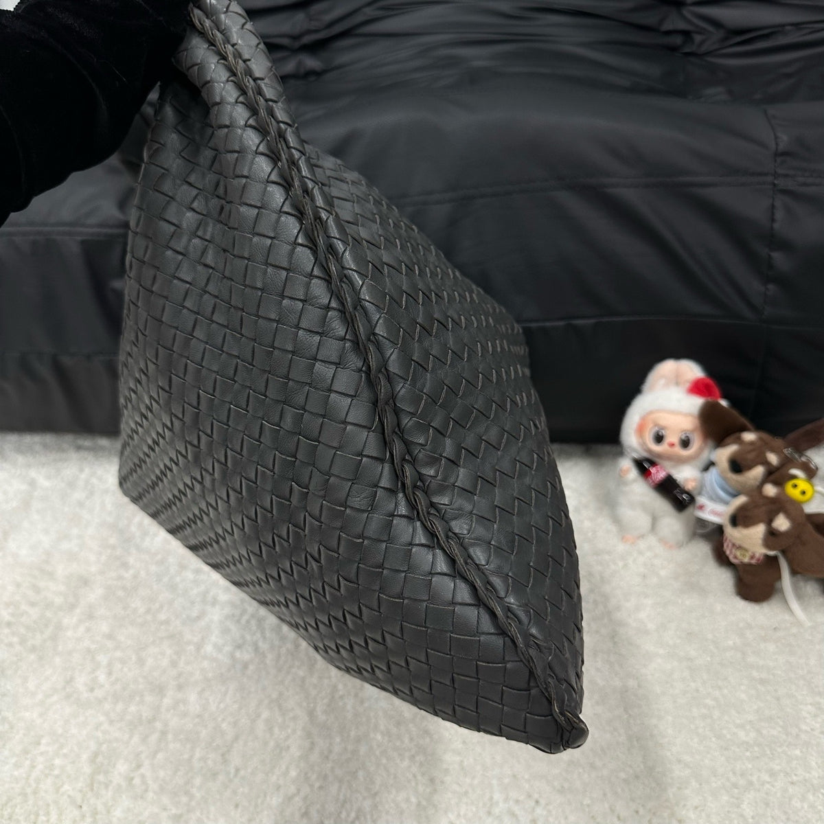 Bottega Veneta - Monk Hobo Bag - Leather - Grey - (Large)