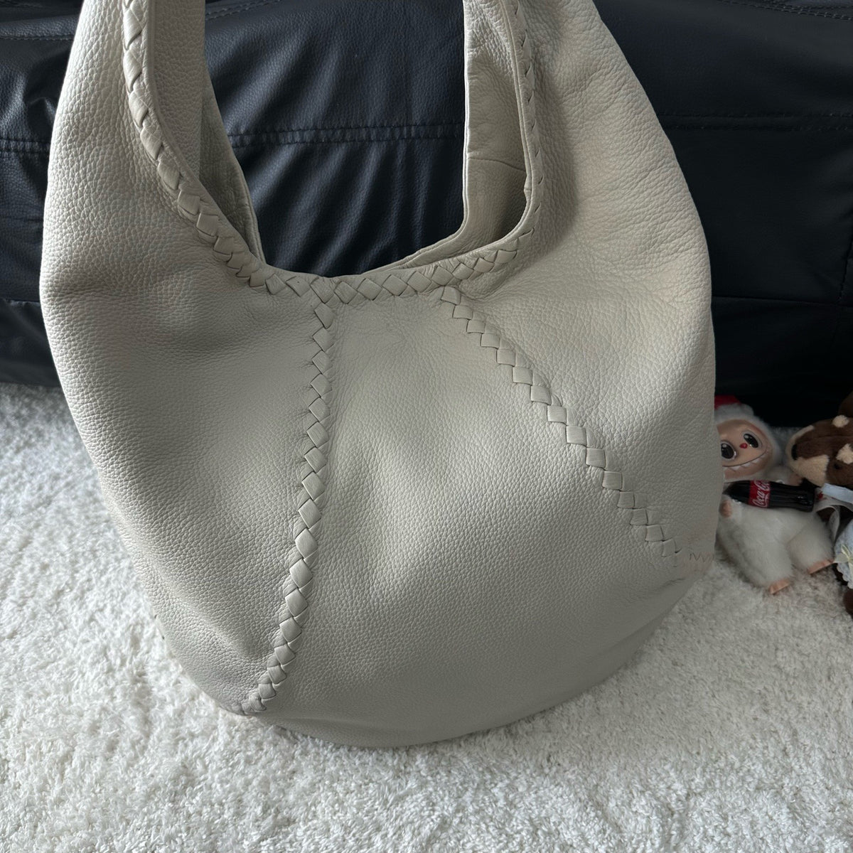 Bottega Veneta - Monk Shoulder Bag - Leather - Beige - (large)