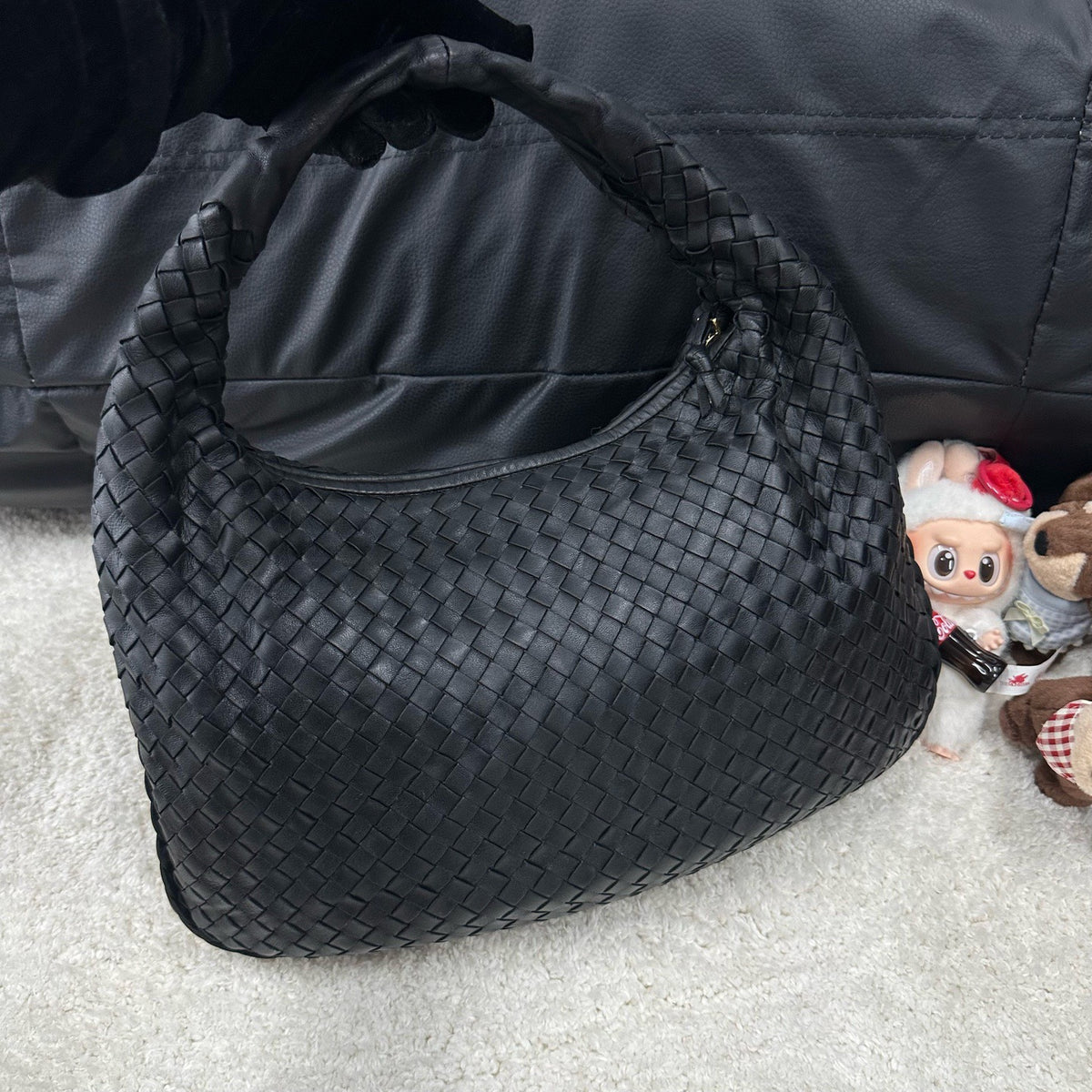 Bottega Veneta - Monk Shoulder Bag - Leather - Black - (small)