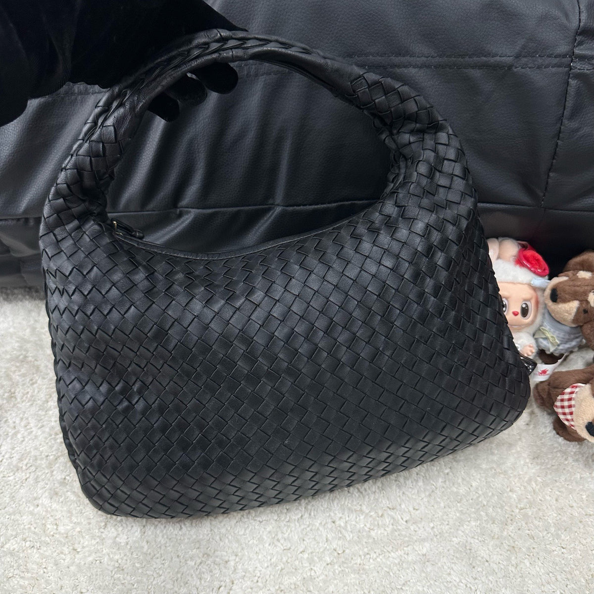 Bottega Veneta - Monk Shoulder Bag - Leather - Black - (small)