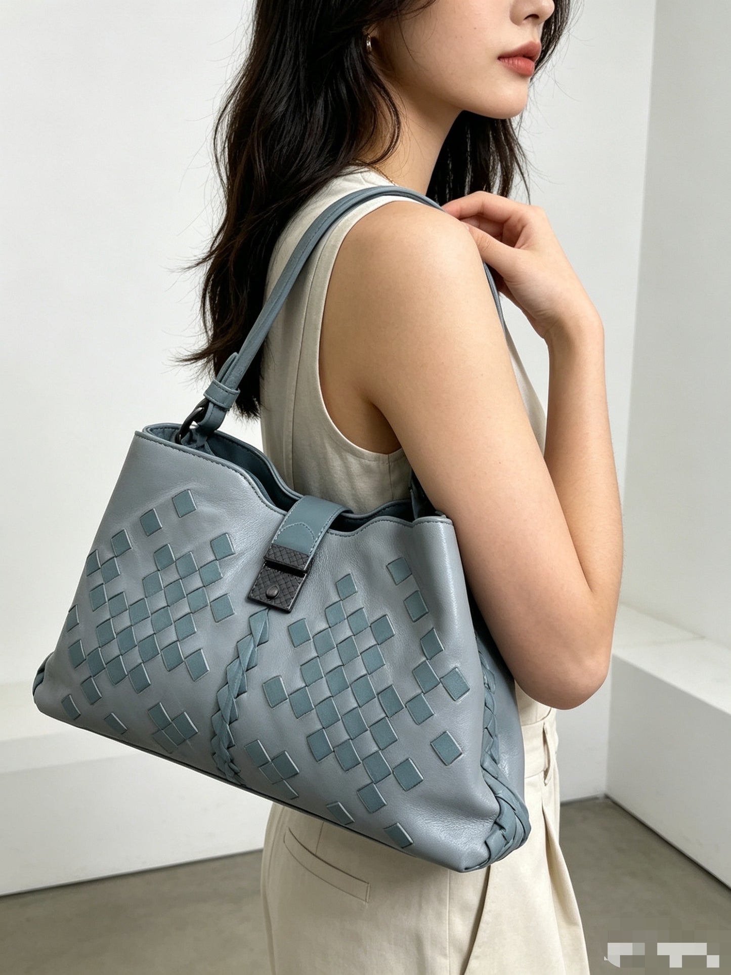 Bottega Veneta - Napoli - Leather - Blue - (medium)