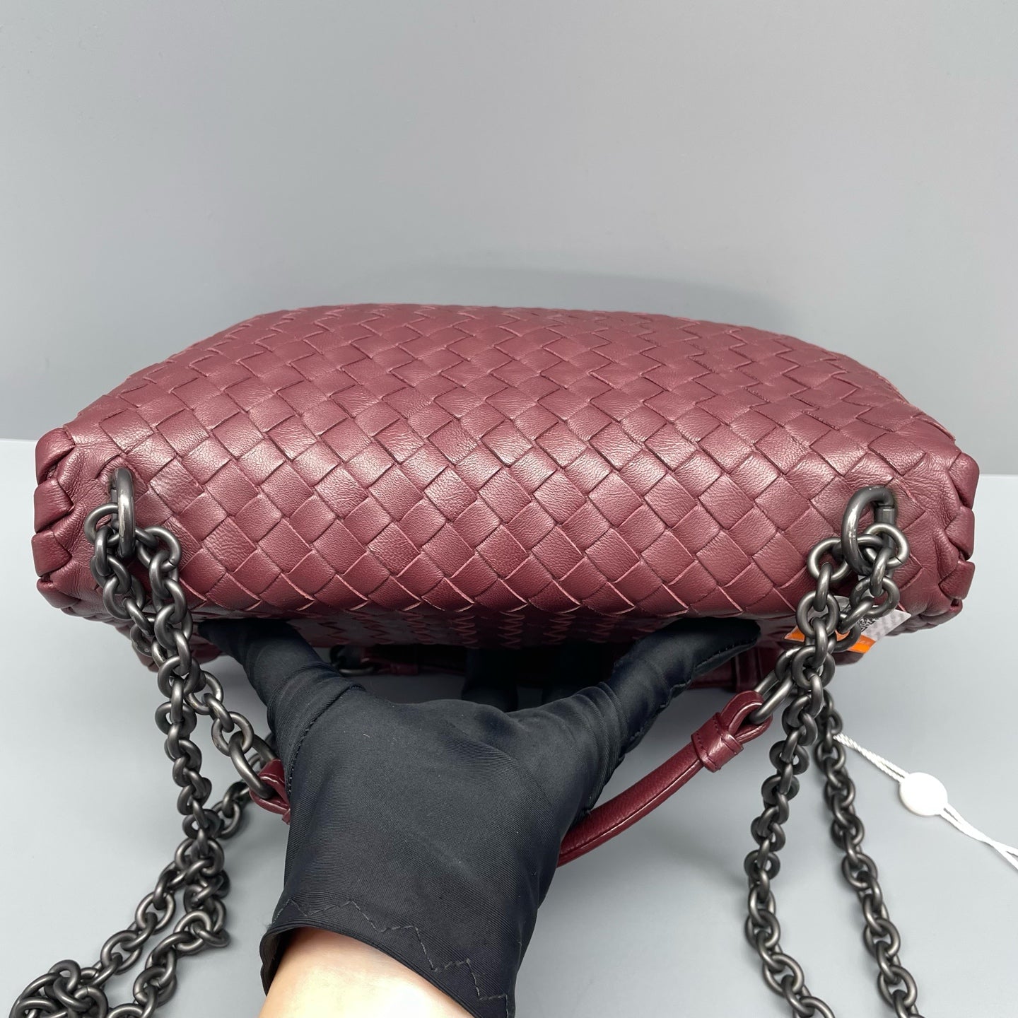 Bottega Veneta - Olimpia Chain Bag - Lambskin leather - Burgundy - (small)